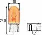 Лампа розжарювання, WY5W 12V 5W W 2,1 x 9,5d Amber 8GP003594-541