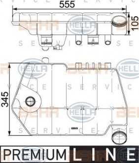 Бачок расширительный DAF HELLA 8MA 376 731-621