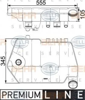Бачок расширительный DAF HELLA 8MA 376 731-621 (фото 1)