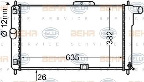 Фото радіатор HELLA 8MK 376 705-641 Радіатор HELLA 8MK 376 705-641