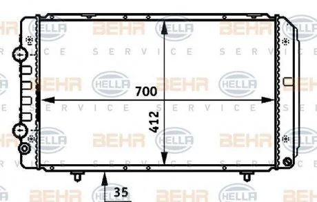 Радиатор HELLA 8MK 376 707-071