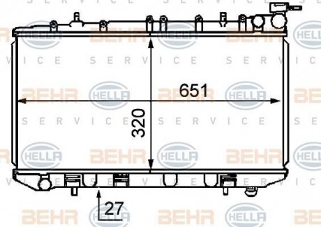 Радіатор HELLA 8MK 376 707-741