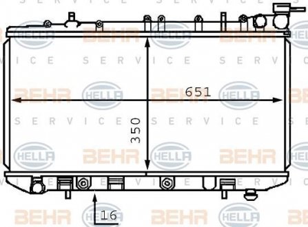 Радіатор HELLA 8MK 376 708-001 (фото 1)