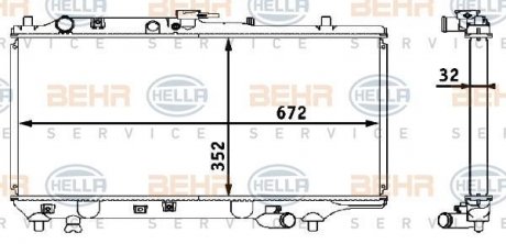 Радіатор HELLA 8MK 376 708-291