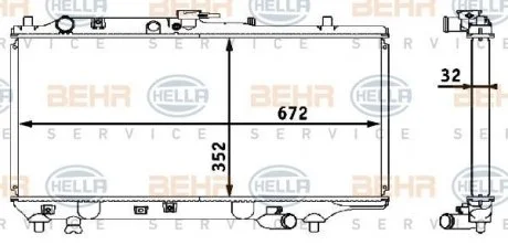 Фото радіатор HELLA 8MK 376 708-291 Радіатор HELLA 8MK 376 708-291