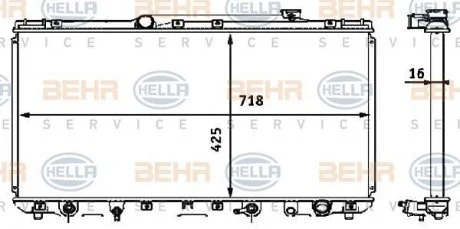 Радіатор HELLA 8MK 376 708-361