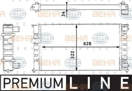Радиатор HELLA 8MK 376 713-421
