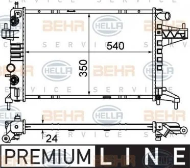 Радиатор HELLA 8MK 376 714-371 (фото 1)
