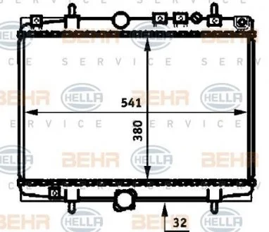 Радіатор HELLA 8MK 376 714-411