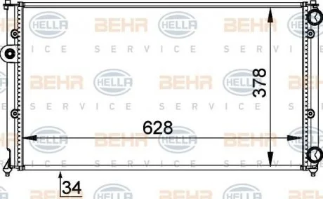 Радиатор HELLA 8MK 376 714-451