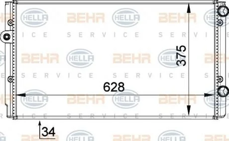 Радиатор HELLA 8MK 376 714-491