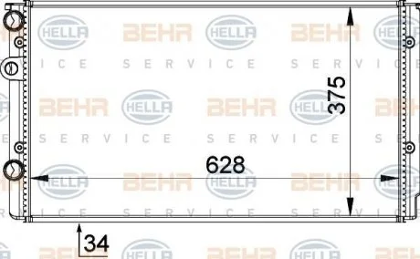 Радіатор HELLA 8MK 376 714-541