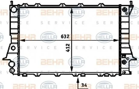 Радіатор HELLA 8MK 376 715-081