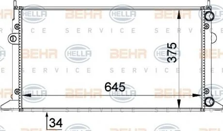 Радиатор HELLA 8MK 376 719-711