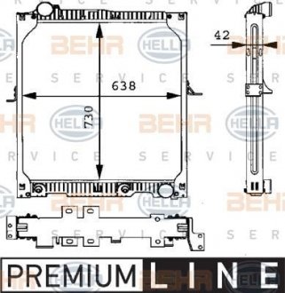 Радиатор HELLA 8MK 376 721-141