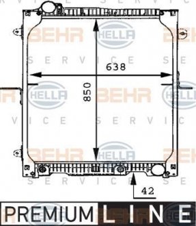 Радиатор HELLA 8MK 376 721-171 (фото 1)