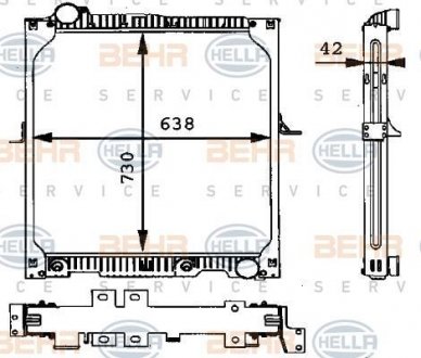 Радиатор HELLA 8MK 376 721-321 (фото 1)