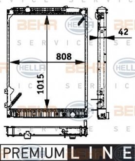 Радиатор HELLA 8MK 376 721-491 (фото 1)