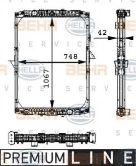 Радиатор HELLA 8MK 376 721-541
