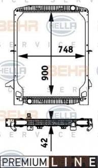 Радиатор HELLA 8MK 376 721-601 (фото 1)