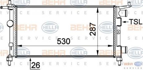 Радіатор HELLA 8MK 376 722-441 (фото 1)