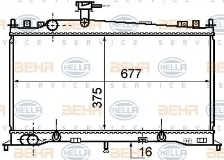 Радіатор HELLA 8MK 376 750-271