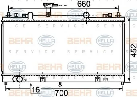 Радіатор HELLA 8MK 376 750-281