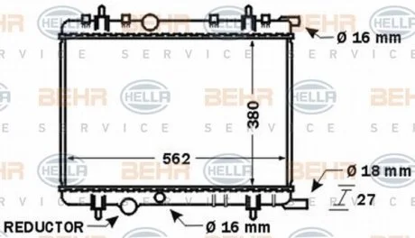 Радиатор HELLA 8MK 376 767-091