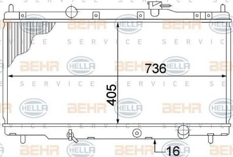Радиатор HELLA 8MK 376 768-311