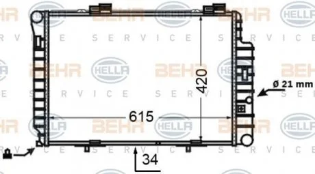 Фото радіатор HELLA 8MK 376 769-721 Радіатор HELLA 8MK 376 769-721