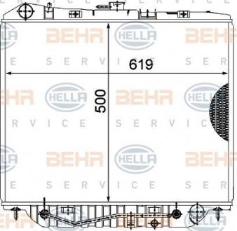 Радиатор HELLA 8MK 376 771-101 (фото 1)