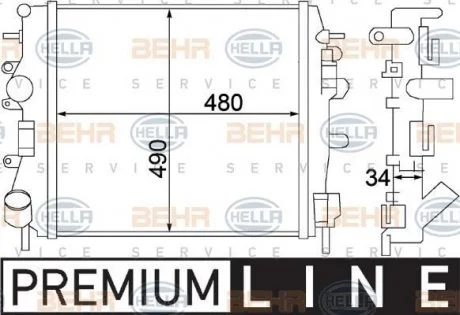 Радиатор HELLA 8MK 376 772-001