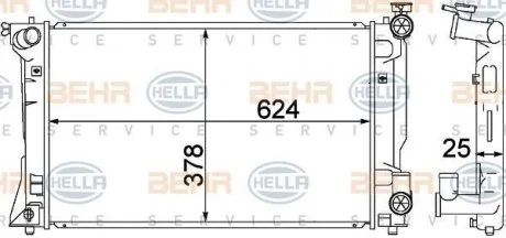 Радиатор HELLA 8MK 376 773-691