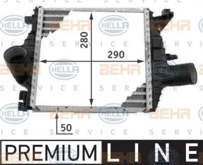 Интеркулер MB Vito 638 2.2 CDI 99- HELLA 8ML 376 724-121