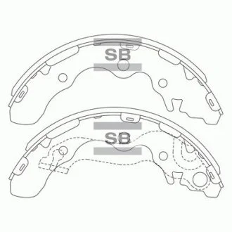Колодки тормозные барабанные SANGSIN Hi-Q (SANGSIN) SA155