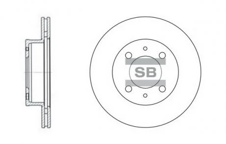 Диск гальмівний Hi-Q (SANGSIN) SD1010