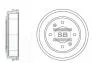 Барабан задний тормозной ELANTRA00- (Hi-Q) Hi-Q (SANGSIN) SD1039 (фото 1)