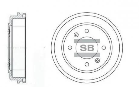 Барабан задній гальмівний ELANTRA00- (Hi-Q) Hi-Q (SANGSIN) SD1039