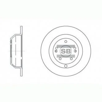 Диск тормозной HYUNDAI SANTAFE II(CM), III(2.0 3.3) задн. (SANGSIN) Hi-Q (SANGSIN) SD1072