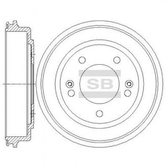 Гальмівний барабан Hi-Q (SANGSIN) SD1097