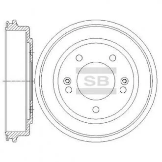 Тормозной барабан Hi-Q (SANGSIN) SD1097