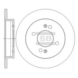 Диск гальмівний Hi-Q (SANGSIN) SD2045