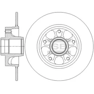 Диск гальмівний (кратно 2) задній Renault Fluence (10-) (D=260.0mm) HI-Q Hi-Q (SANGSIN) SD3070