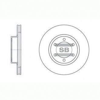 Тормозной диск передний Hi-Q (SANGSIN) SD4004 (фото 1)