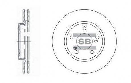 Диск гальмівний Hi-Q (SANGSIN) SD4312