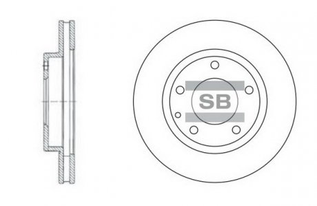 Шт. Тормозной диск Hi-Q (SANGSIN) SD4405 (фото 1)