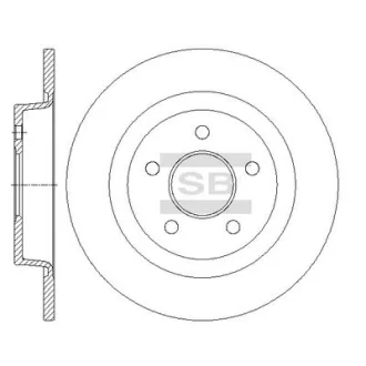 Диск гальмівний (кратно 2) задній Ford Focus II DA (04-) (D=279.9mm) HI-Q Hi-Q (SANGSIN) SD5309