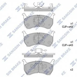 Колодка торм. диск. MAZDA 626 1.6I, 2.0I, 2.0D 85-87 передн. (SANGSIN) Hi-Q (SANGSIN) SP1051