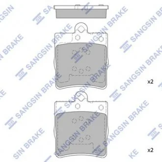 Колодки тормозные передние Mercedes Hi-Q (SANGSIN) SP1089