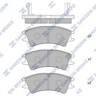 Колодки тормозные дисковые Hi-Q (SANGSIN) SP1096